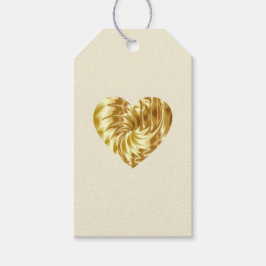 Golden Heart (Guld Shape of Kärlek) Presentetikett