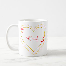 Golden Heart Minimalist Custom Coffee Mug Kaffemugg