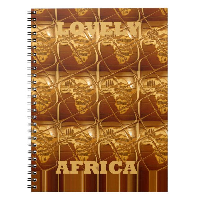Golden Heart of Afrika Anteckningsbok (Framsidan)