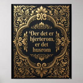  Golden Heartroom - Luxury Scandinavian Heritage  Poster