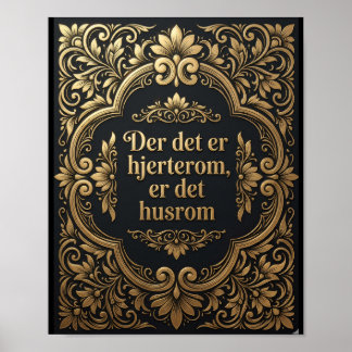  Golden Heartroom - Luxury Scandinavian Heritage  Poster