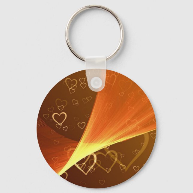 Golden Hearts Keychain Nyckelring (Framsida)