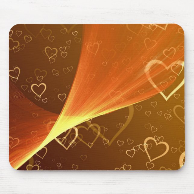 Golden Hearts Mousepad Musmatta (Framsidan)