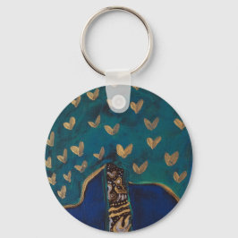 Golden Hearts Nyckelring