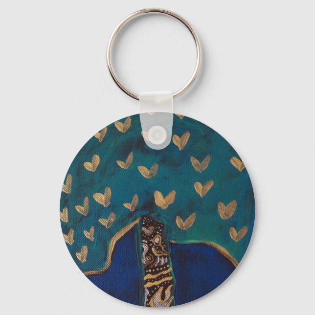 Golden Hearts Nyckelring (Framsida)