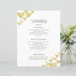 Golden Heartslag Bröllop Menu