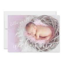 Golden Hej Välkomsthälsofoto Baby Birth Notice