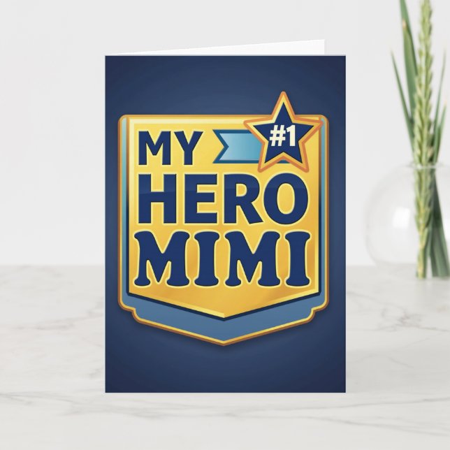 Golden Hero Mimi Emblem Kort (Framsida)