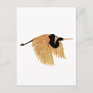 Golden Heron Vykort