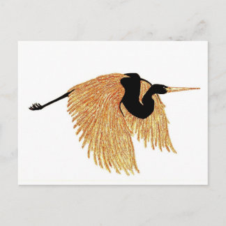 Golden Heron Vykort