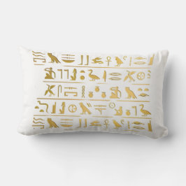Golden Hieroglyph - Ancient Egyptian Helig Script Lumbarkudde