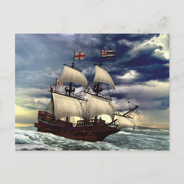 Golden Hind. Vykort (Framsida)