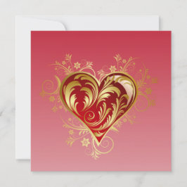 Golden hjärta julkort