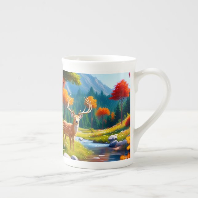 Golden Hjort permanent i The Forest-987679 Benporslin Mugg (Höger)