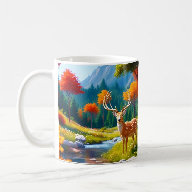 Golden Hjort permanent i The Forest-987679 Kaffemugg (Vänster)