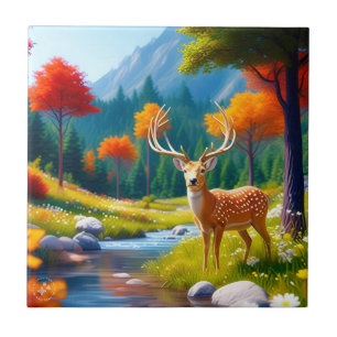 Golden Hjort permanent i The Forest-987679 Kakelplatta