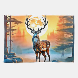 Golden Hjort Twilight-topp Kökshandduk