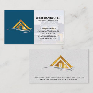 Golden Home Logotyp Real Gods Egendom Visitkort