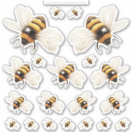 Golden Honey Fairy World – 2a - 20 bees sheet Klistermärken