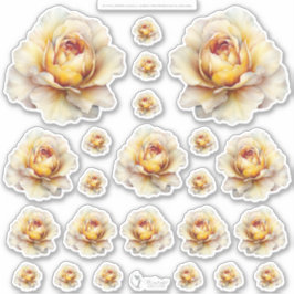 Golden Honey Fairy World – 4a -  Blommor Ark  Klistermärken
