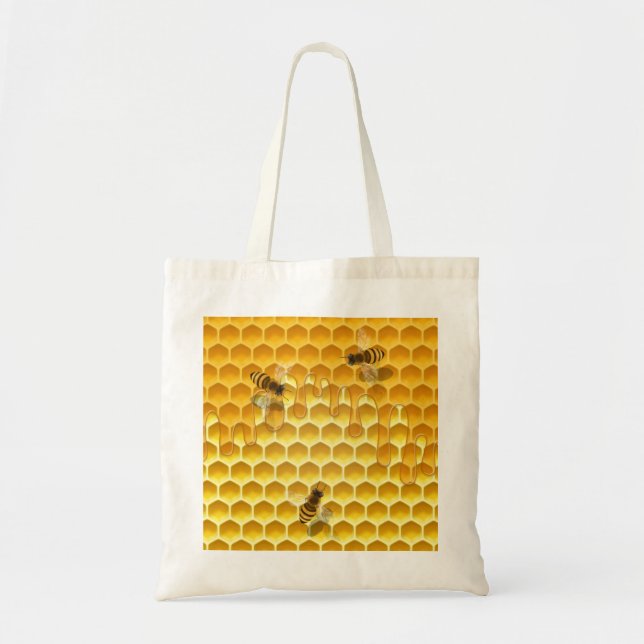 Golden Honeycomb med Anpassadet Honeybees Tygkasse (Framsidan)