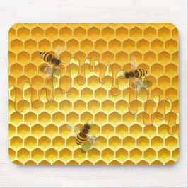 Golden Honeycomb med Bees Anpassade Small Musmatta