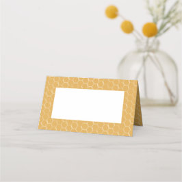 Golden Honeycomb Mönster Placeringskort