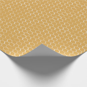 Golden Honeycomb Mönster Presentpapper