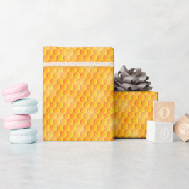 Golden Honeycomb Mönster Presentpapper