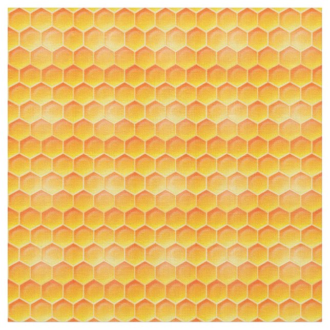 Golden Honeycomb Mönster Tyg (Närbild)