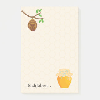 Golden Honung och Bee Hive Post-it Block