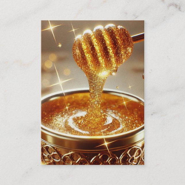 Golden Honung | Psalm 19:9-11 KJV-kortruta Visitkort (Framsida)