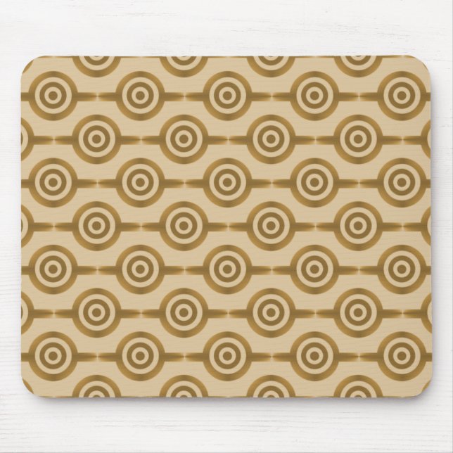 Golden Honung Trendig Circles Mousepad Musmatta (Framsidan)