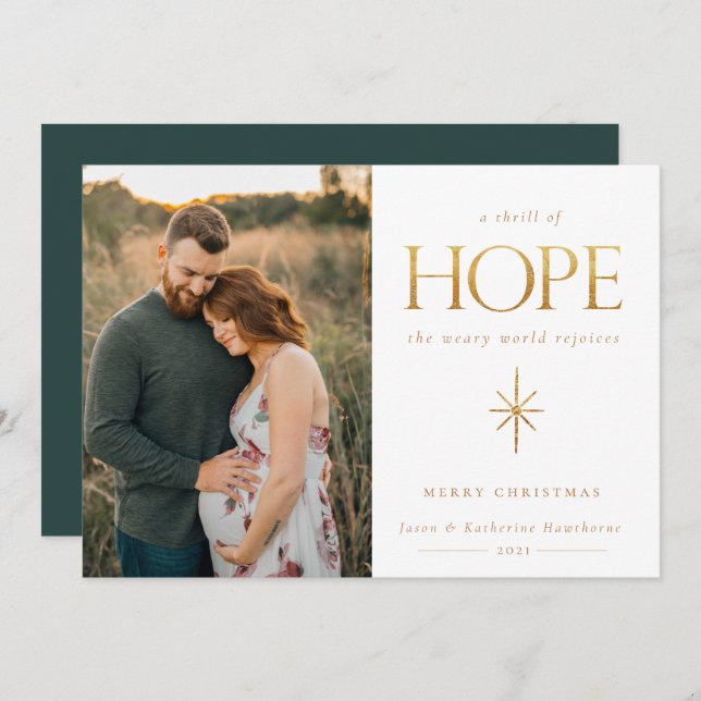 Golden Hope-familjens fotojulkort (Fram/baksida)