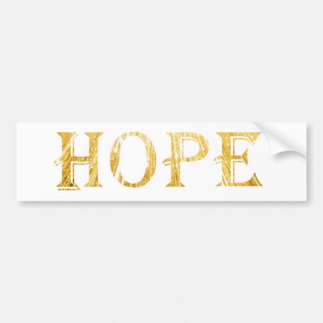 Golden Hope Text Bumper Sticker Bildekal (Framsidan)