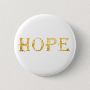 Golden Hope Text Round Badge Knapp