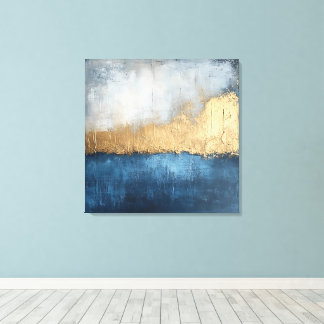 Golden Horizon - Abstrakt Canvas Art