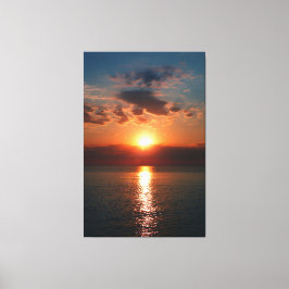 Golden Horizon: Sunset Over the Sea Canvastryck