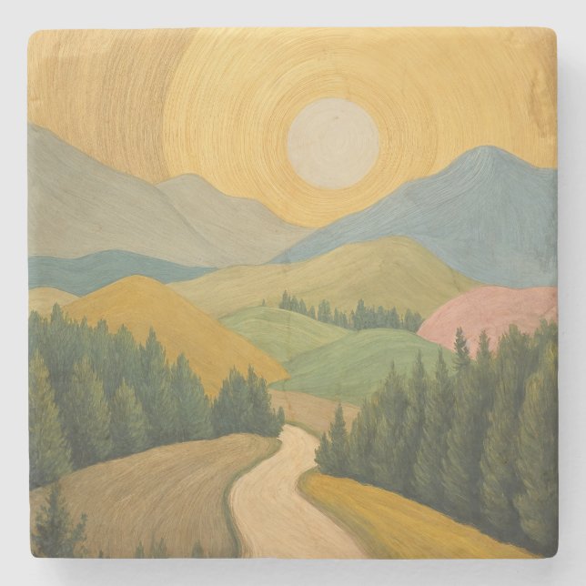 Golden Horizon Trail Stenunderlägg (Framsidan)