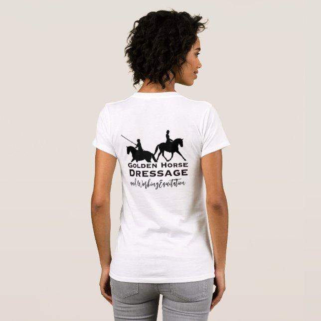 Golden Horse Dressage & Working Equitation T-Shirt (Hel baksida)