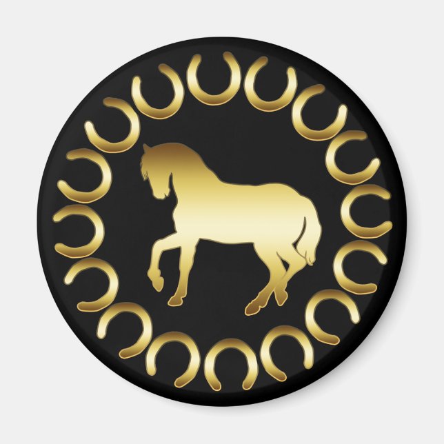 GOLDEN HORSE MAGNET (Framsidan)