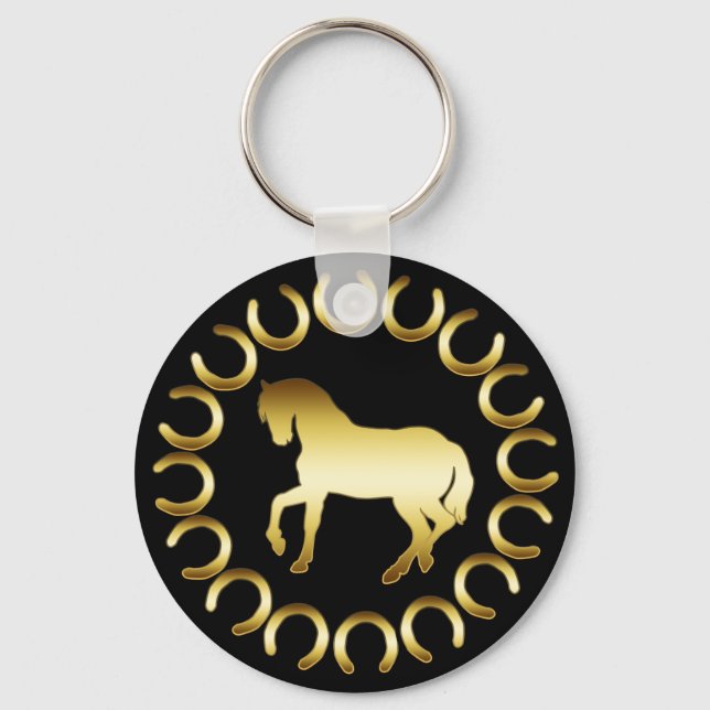 GOLDEN HORSE NYCKELRING (Framsida)