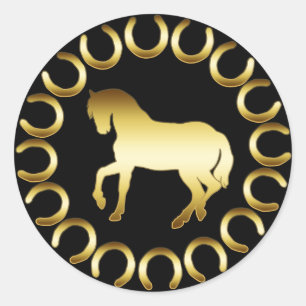 GOLDEN HORSE RUNT KLISTERMÄRKE