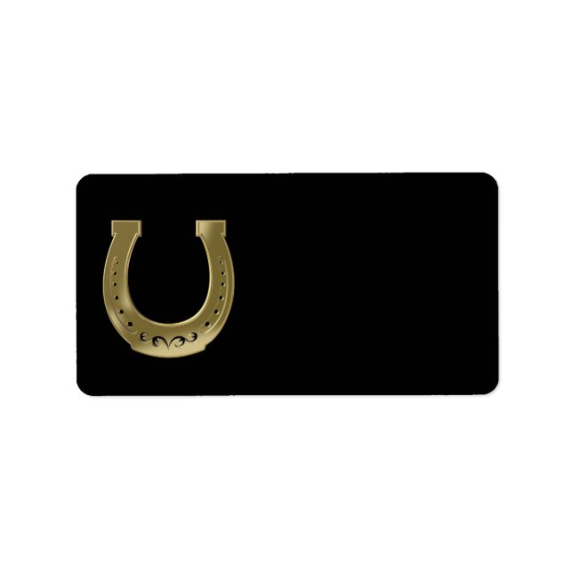 Golden horseshoe adressetikett (Framsidan)
