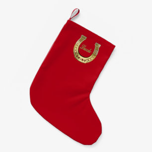 Golden horseshoe liten julstrumpa