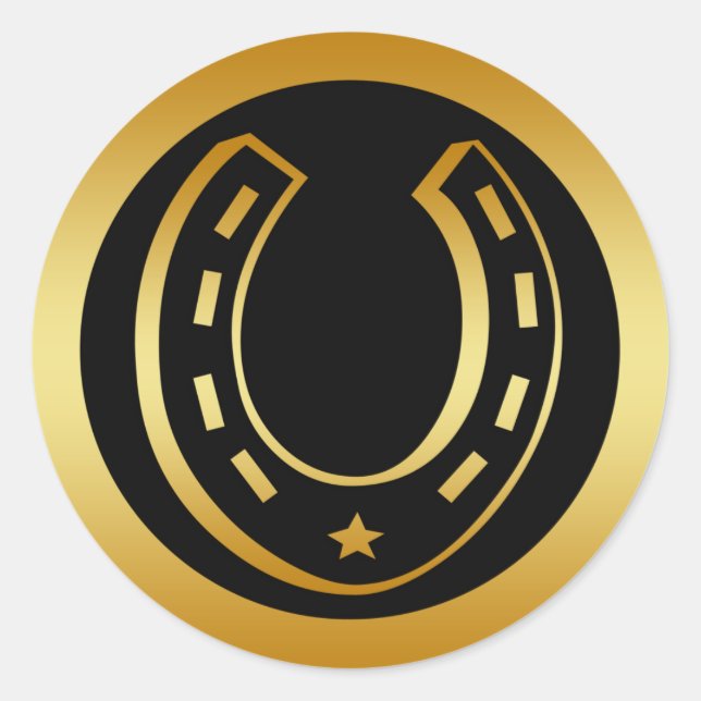 GOLDEN HORSESHOE RUNT KLISTERMÄRKE (Framsida)