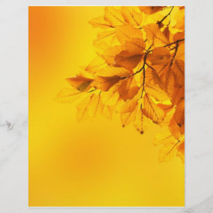 Golden Höst löv Background Reklamblad