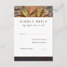 Golden Höst löv Bröllop OSA Card