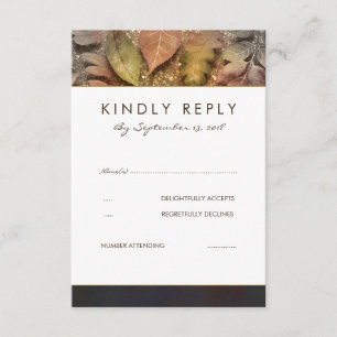 Golden Höst löv Bröllop OSA Card Kort