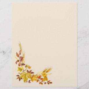 Golden höst löv Letterhead